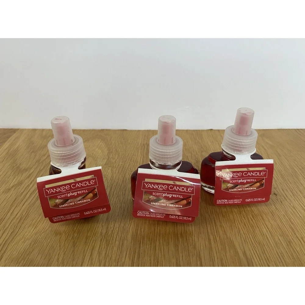 Yankee Candle Lot of 3 SPARKLING CINNAMON  Scent Plug In Diffuser Refills
